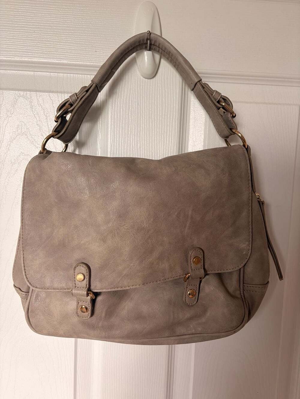 Urban Expressions Vegan Leather Messenger Hobo Bag